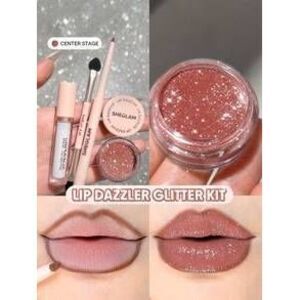 SHEGLAM Kit De Brillo Lip Dazzler Glitter: Center Stage Brillo De Labios De Lar…